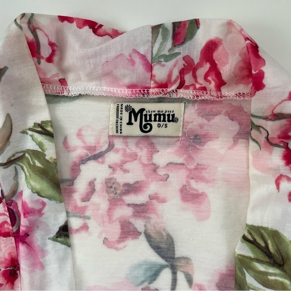 Show Me Your Mumu White Pink Rose Garden of Blooms Open Front Kimono ONE SIZE - Picture 4 of 8